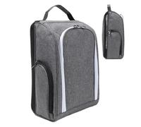 Borsa organizer per scarpe sportive, con maniglia, impermeabile, per scarpe da viaggio, per donne e uomini, ideale per golf, lezioni di danza, viaggi nel fine settimana, 24 x 15 x 36 cm, grigio, Refer