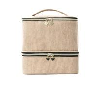 Borsa organizer per smalti, a doppio strato, per 30 bottiglie, custodia portatile per il trasporto, cachi, 1 count (Pack of 1)