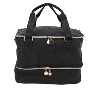 Borsa Organizer per Smalti per Unghie, il Doppio Strato Contiene 40 bottiglie. Custodia Viaggio in PU, Motivo Ragno Nero