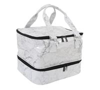 Borsa Organizer per Smalti Unghie Contiene 42 Bottiglie Smalto e Kit Unghie Custodia Trasporto Kit Unghie a Doppio Strato con Maniglia, Borsa Porta Forniture Unghie PU per Manicure