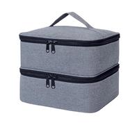 Borsa organizer per smalto per unghie con divisori regolabili Vano portaoggetti leggero robusto portatile soluzione da viaggio organizer per unghie, Grigio, Taglia unica