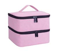 Borsa organizer per smalto per unghie imbottita a doppio strato per bottiglie Set di lampade Custodia portatile professionale organizer per attrezzi per unghie, A, Taglia unica