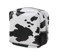 Borsa organizer per trucchi, con stampa di mucche, custodia portatile impermeabile con grande capacità per la cura della pelle, articoli da toeletta, donne, ragazze, Borsa per tovaglioli sanitari