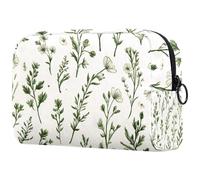 Borsa organizer per trucchi estetica pastello pesca verde salvia e bianco con motivo a rombi astuccio per cosmetici borsa portatile per articoli da toeletta per donne e uomini, Multicolore 06