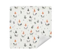 Borsa organizer per trucco in tessuto per obiettivo della macchina fotografica, autoadesiva, da viaggio, organizer per articoli da toeletta, 33,8 x 33,8 cm, per donne, Gnomo Argento Stile Pirata