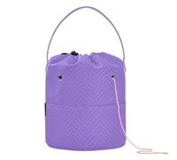 Borsa organizer per uncinetto di colore viola, misura media, per lavori a maglia, per progetti all'uncinetto, per riporre matasse, ferri da maglia