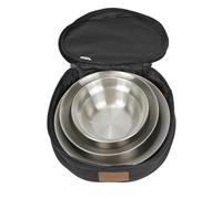 Borsa organizer per utensili da campeggio, impermeabile, porta posate rotondo, compatto, ideale per cucinare all'aperto, picnic, escursioni, barbecue, viaggi in o per preparare pasti in