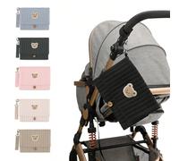 Borsa organizer portatile e pieghevole per passeggino, borsa da appendere con scomparti multipli, cesta per pannolini in cotone per i viaggi con il bambino 134 blu,134 verde,134 Cachi,134 nero,134 mar