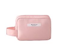Borsa organizer portatile per trucco con divisori e maniglia Custodie per il trucco Custodia con cerniera Borsa cosmetica da viaggio Semplice scatola di immagazzinaggio alla moda borsa protettiva
