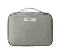 Borsa organizer portatile per trucco con divisori e maniglia Custodie per il trucco Custodia con cerniera Borsa cosmetica da viaggio Semplice scatola di immagazzinaggio alla moda borsa protettiva