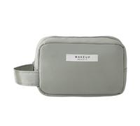 Borsa organizer portatile per trucco con divisori e maniglia Custodie per il trucco Custodia con cerniera Borsa cosmetica da viaggio Semplice scatola di immagazzinaggio alla moda borsa protettiva