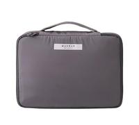 Borsa organizer portatile per trucco con divisori e maniglia Custodie per il trucco Custodia con cerniera Borsa cosmetica da viaggio Semplice scatola di immagazzinaggio alla moda borsa protettiva