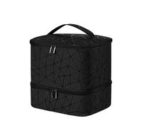 Borsa Organizer Smalti per Smalto, Porta Smalti Organizer Borse Per Unghie, Scatola da Viaggio Per Smalti, Borsa da Viaggio per Smalti per 30 Flaconi, Contenitore per Smalto a Doppio Strato, Nero
