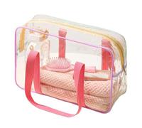 Borsa Organizer Trasparente Per Trucco - Borsetta Cosmetici Portatile per Viaggi in Aereo | Borsa Impermeabile con Zip per Scuola Palestra Spiaggia Viaggi Festival Eventi