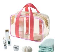 Borsa Organizer Trasparente Per Trucco - Borsetta Cosmetici Portatile per Viaggi in Aereo | Borsa Impermeabile con Zip per Scuola Palestra Spiaggia Viaggi Festival Eventi