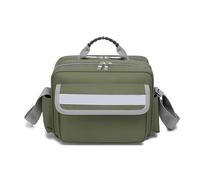 Borsa organizer vuota per il primo soccorso, portatile, con cinghia regolabile e striscia riflettente, ideale per viaggi, casa, auto, escursionismo, posto di lavoro e uso all'aperto, Verde