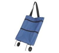Borsa Oxford, Carrello della Spesa Pieghevole con Ruote | Uso per Acquisti e Picnic, Cestello Capiente e Leggero, Adatto a Anziani, Blu