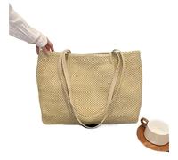 Borsa Paglia,Borsa A Tracolla In Paglia Borsa a tracolla estiva in paglia da donna, alla moda, for le vacanze al mare, for lo shopping, in tessuto, a, for borse(Khaki)