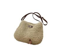 Borsa Paglia Borsa Estiva in Paglia Intrecciata for Donna Borsa a Tracolla in Rafia Corda di Carta Borse da Spiaggia Boho Borsa a Tracolla Casual a Tracolla Borsa Femminile Borse Estive (Color : Beig