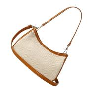 Borsa paglia per donna Borsa a tracolla sotto le ascelle con tracolla regolabile per vacanze mare e gite un giorno casual Borsa da spiaggia casual