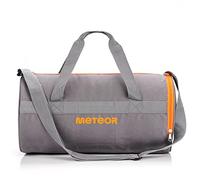 Borsa Palestra con Scomparto per Scarpe Borsone Viaggio Borse Piscina Sportiva Duffel Bag per Uomo Donna - Borsa a Tracolla Spalla Weekend Campeggio Sport Fitness 25L (Arancio/grigio, 25L)