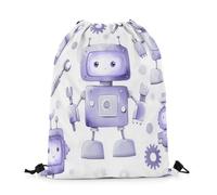 Borsa Palestra Modern Sci-Fi Robots,Cartoon Super Robot Borsa Coulisse Stringa Zaini Campeggio per Scuola All'Aperto Vita Quotidiana
