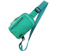 Borsa Palestra Tracolla Running Piccola Antiscippo da Viaggio Pendolarismo Festival Passeggiate col Cane per Uomo Donna (Verde)