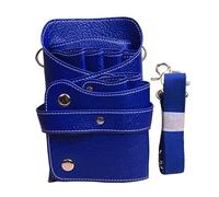 Borsa Parrucchiere Borsa for forbici for capelli con clip, custodia for pettine, parrucchiere, barbiere, for, fondina, porta attrezzi, marsupio, cintura, borsa in pelle PU(Blue)