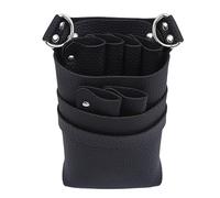 Borsa Parrucchiere Borsa for forbici for capelli con clip, custodia for pettine, parrucchiere, barbiere, for, fondina, porta attrezzi, marsupio, cintura, borsa in pelle PU(Black-01)