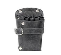 Borsa Parrucchiere Borsa for forbici for capelli in pelle PU, borsa for parrucchiere, con clip for rivetti, cintura a tracolla(Gray)