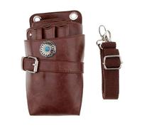 Borsa Parrucchiere Fondina for forbici da cintura for parrucchieri, parrucchiere, barbiere, porta-forbici(Dark Coffee)