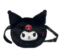 BORSA PASSEGGIO KUROMI SANRIO IN PELUCHE CON TRACOLLA DETTAGLI 3D E GLITTERATI