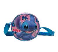 BORSA PASSEGGIO STITCH ANGEL DISNEY BORSETTA ROTONDA 17 CM TRACOLLA REGOLABILE