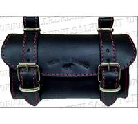 BORSA PELLE BORSELLO BICI BICICLETTA CUCITURE ROSSE SOTTOSELLA VINTAGE Leather