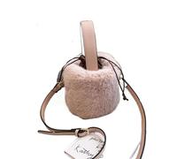 Borsa Pelosa Donna Borse Donna Secchiello Peluche Inverno Grande Capacità Caldo Monospalla Elegante Morbido Autunno Studenti Casual Moda(Pink)