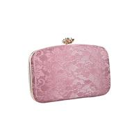 Borsa Per Abbellimento In Pizzo Pochette da sera in pizzo for donna Elegante pochette in pizzo con bottone in metallo rosa Portafoglio da sposa casual for lo shopping Per Feste E Occasioni Di Matrimon