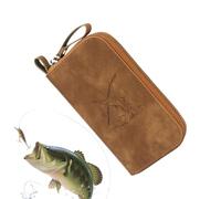 Borsa per accessori da pesca, in pelle sintetica, valigetta porta attrezzi | Accessori da pesca, contenitore per esche artificiali, attrezzatura per esche per acqua salata, ganci e viti