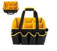 Borsa per accessori per la pulizia, divisorio flessibile con 14 scomparti | Borsa per attrezzi per la pulizia della governante, per bottiglie, spazzole, panni, casa, bagno, cucina all'aperto
