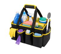 Borsa per accessori per la pulizia, divisorio flessibile con 14 scomparti | Borsa per attrezzi per la pulizia della governante Tote per la pulizia della spazzola a spruzzo Casa Appartamento Bagno