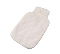 Borsa per acqua calda da 2000 ml Borsa per acqua calda antideflagrante in gomma su entrambi i lati inserita a mano per il mal di schiena a casa (Beige)