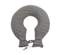Ｚｉａｌｏｆｉ Borsa per Acqua Calda per Il Collo, Scaldacollo, Borsa Termica Invernale, Riutilizzabile, Portatile, con Tappo a Vite a Prova di Perdite, Strisce Grigie