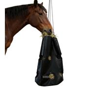 Borsa per alimentazione da cavallo, regolabile, grande capacità, 16 fori | Fieno per cavalli per pony, pecore, quadri, paddock, fattoria, range, rimorchio, trasporto, interno, esterno