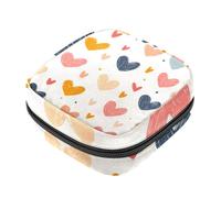 Borsa per assorbenti con cerniera, morbida borsa per assorbenti mestruali, borsa per San Valentino a forma di cuore per assorbenti igienici, borsa porta tamponi