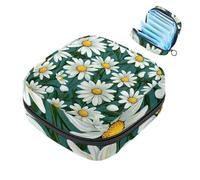 Borsa per assorbenti con cerniera, morbida borsa per assorbenti mestruali, Daisy-605, borsa per assorbenti igienici, borsa porta tamponi