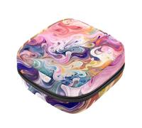 Borsa per assorbenti con cerniera, morbida borsa per assorbenti mestruali, misteriosa e artistica con texture marmorizzata che scorre per assorbenti igienici, borsa porta tamponi