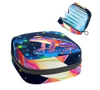 Borsa per assorbenti con cerniera, morbida borsa per assorbenti mestruali, motivo cielo stellato Frog-605, borsa per assorbenti igienici, borsa porta tamponi