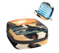 Borsa per assorbenti con cerniera, morbida borsa per assorbenti mestruali, Sea Lion-800, borsa per assorbenti igienici, borsa porta tamponi