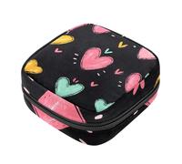 Borsa per assorbenti con cerniera, porta assorbenti, morbida borsa per assorbenti mestruali, borsa per San Valentino a forma di cuore