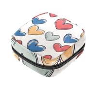 Borsa per assorbenti con cerniera, porta assorbenti, per San Valentino, a forma di cuore, morbida, per assorbenti