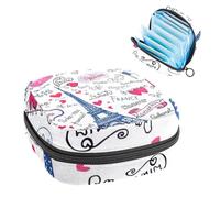 Borsa per assorbenti igienici, borsa mestruale per coppette mestruali, organizer per assorbenti mestruali, organizer per donne e ragazze, parole di viaggio in Francia